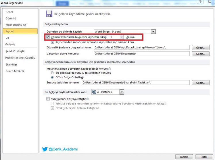 Hayat Kurtaran Word İpuçları 1